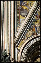 Facade detail of the fresco on Duomo. Orvieto, Umbria ( color)
