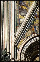 Facade detail of the fresco on Duomo. Orvieto, Umbria (color)