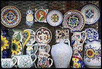 Assortment of ceramic pieces for sale. Orvieto, Umbria