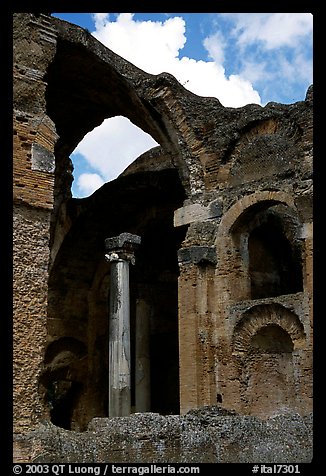 Ruins of the Baths, Villa Hadriana. Tivoli, Lazio, Italy (color)