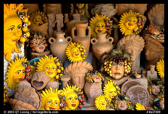 Terra Cotta ornaments. Tivoli, Lazio, Italy (color)