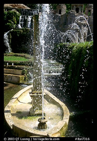 Boat shaped fountain, Villa d'Este. Tivoli, Lazio, Italy