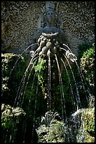 Water-sprouting grotesque figure, Villa d'Este. Tivoli, Lazio, Italy