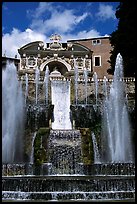 Largest fountain in the gardens of Villa d'Este. Tivoli, Lazio, Italy