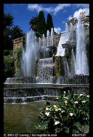 Largest fountain in the gardens of Villa d'Este. Tivoli, Lazio, Italy