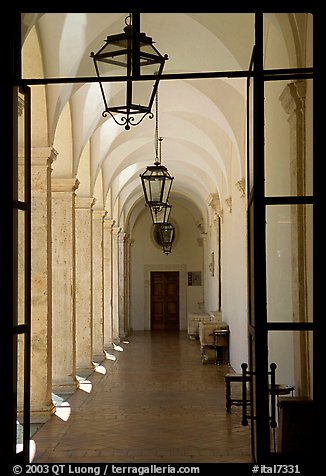 Corridor, Villa d'Este. Tivoli, Lazio, Italy