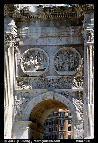 Arch of Constantin, Roman Forum. Rome, Lazio, Italy (color)