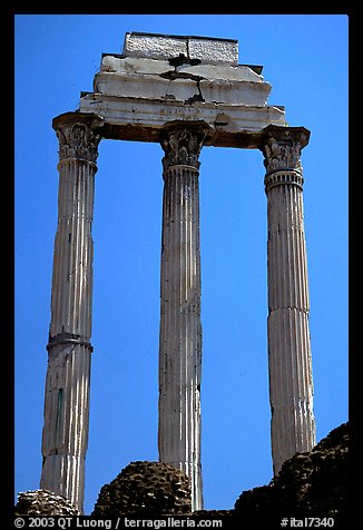 Casa delle Vestali (House of the Vestal Virgins), Roman Forum. Rome, Lazio, Italy (color)