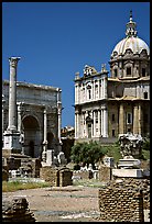 West end of the Roman Forum. Rome, Lazio, Italy (color)