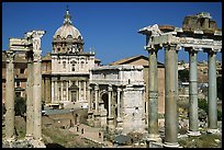 West end of the Roman Forum. Rome, Lazio, Italy ( color)