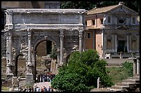 Arch of Septimus Severus, Roman Forum. Rome, Lazio, Italy (color)