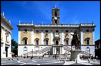Piazza del Campidoglio and Palazzo Senatorio. Rome, Lazio, Italy ( color)