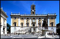 Piazza del Campidoglio and Palazzo Senatorio. Rome, Lazio, Italy