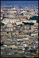 View of the city from Saint Peter's Dome. Rome, Lazio, Italy