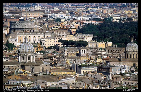 View of the city from Saint Peter's Dome. Rome, Lazio, Italy (color)