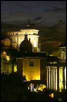 Roman Forum by night. Rome, Lazio, Italy (color)