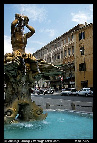Tritone Fountain. Rome, Lazio, Italy (color)