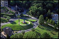 Vatican gardens seen from the Dome. Vatican City