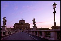 Ponte Sant'Angelo and Castel Sant'Angelo, dawn. Vatican City ( color)