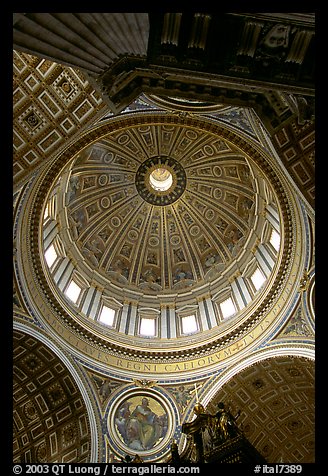 Dome of Basilica San Pietro, designed by Michelangelo. Vatican City (color)