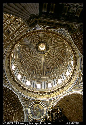 Dome of Basilica San Pietro, designed by Michelangelo. Vatican City