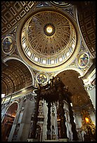Baldachino, and Dome of Basilic Saint Peter. Vatican City