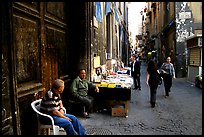 Via San Giogio dei Librai, one of the liveliest roads in Spaccanapoli. Naples, Campania, Italy