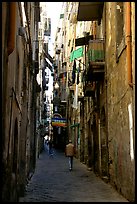 Narrow side street in Spaccanapoli. Naples, Campania, Italy ( color)