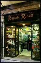 Store selling religious statuettes. Naples, Campania, Italy (color)