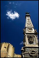 Guglia in Piazza San Domenico Maggiore. Naples, Campania, Italy (color)