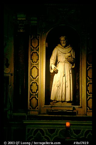 Statue of a saint. Naples, Campania, Italy (color)