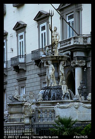 Fountain. Naples, Campania, Italy (color)