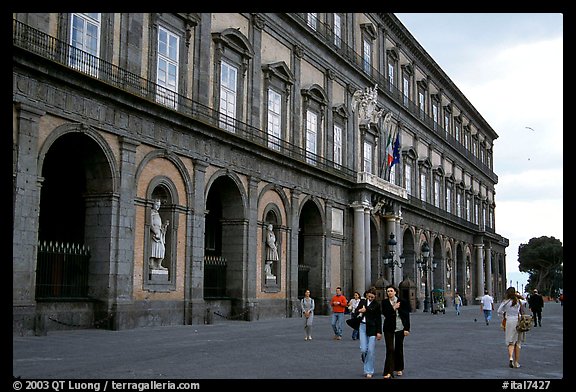 Facade of Palazzo Reale (Royal Palace). Naples, Campania, Italy