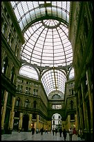 Roof and arcades of Galleria Umberto I. Naples, Campania, Italy ( color)