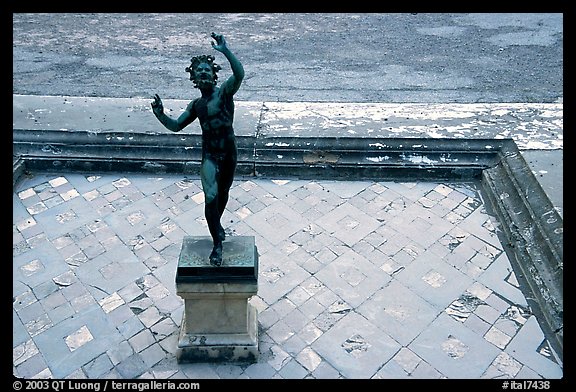 Statue in Casa del Fauno (Villa of the Faune). Pompeii, Campania, Italy