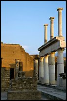 Forum, sunset. Pompeii, Campania, Italy