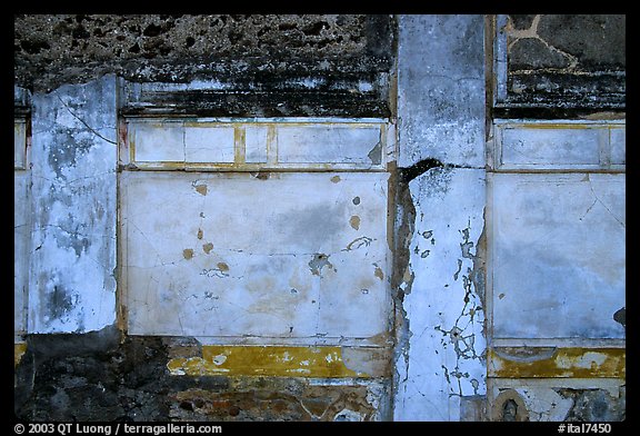 Wall detail. Pompeii, Campania, Italy (color)