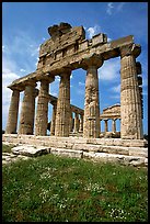 Ruins of Greek Temple of Ceres. Campania, Italy