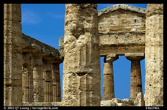 Doric-style Tempio di Cerere (Temple of Ceres). Campania, Italy