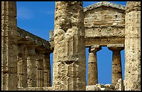 Doric-style Tempio di Cerere (Temple of Ceres). Campania, Italy (color)