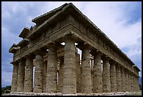 Temple of Neptune, the largest and best preserved of the three temples. Campania, Italy