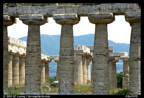 Basilica, or Temple of Hera (mid 6th century BC). Campania, Italy (color)