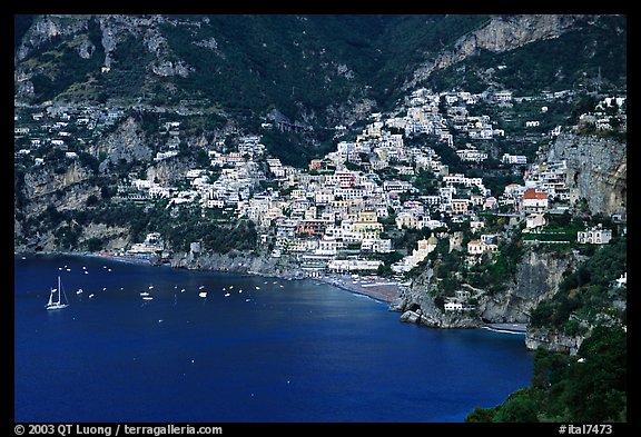 The picturesque coastal town of Positano. Amalfi Coast, Campania, Italy