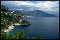 Steep coastline near Amalfi. Amalfi Coast, Campania, Italy