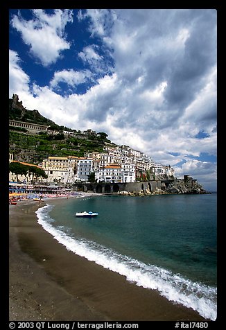 Beach in Amalfi. Amalfi Coast, Campania, Italy (color)