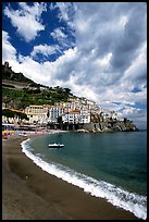 Beach in Amalfi. Amalfi Coast, Campania, Italy (color)