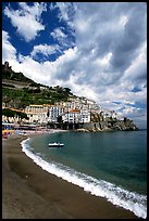 Beach in Amalfi. Amalfi Coast, Campania, Italy