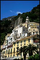 Hillside houses and church, Amalfi. Amalfi Coast, Campania, Italy (color)