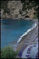 Spiaggia del Fornillo Beach seen from Via Positanesi d'America, Positano. Amalfi Coast, Campania, Italy (color)