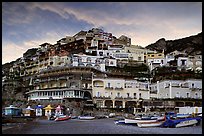 Wedding cake hill at sunset, Positano. Amalfi Coast, Campania, Italy ( color)